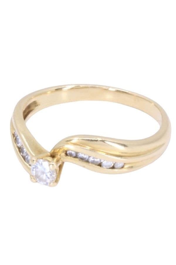 BAGUE MODERNE DIAMANTS — vue 3