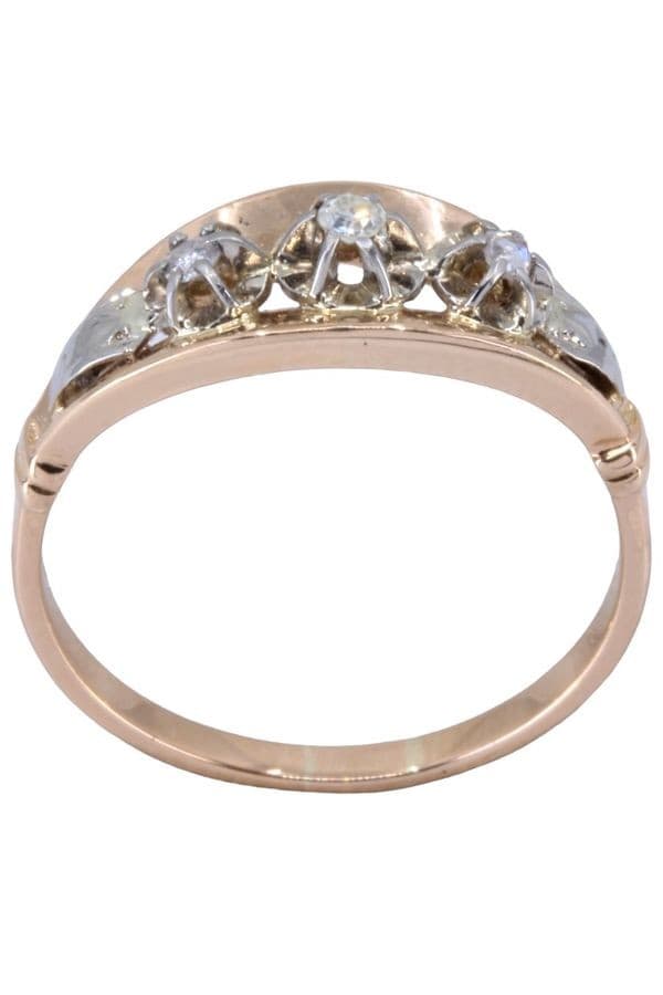 BAGUE JARRETIÉRE DIAMANTS ART-NOUVEAU — vue 1