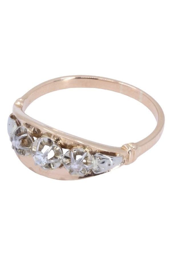 BAGUE JARRETIÉRE DIAMANTS ART-NOUVEAU — vue 3