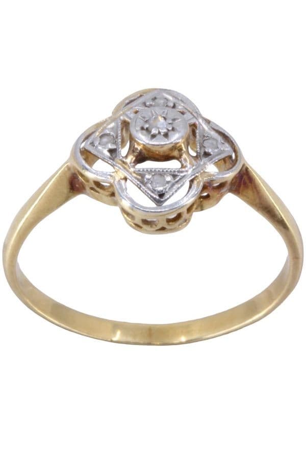 BAGUE DIAMANTS ART-NOUVEAU — vue 1