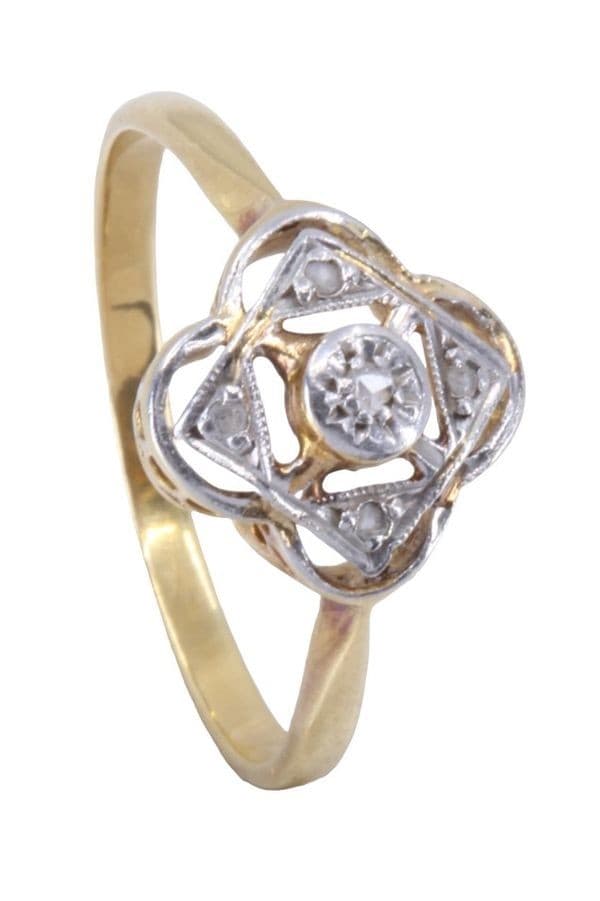 BAGUE DIAMANTS ART-NOUVEAU — vue 5