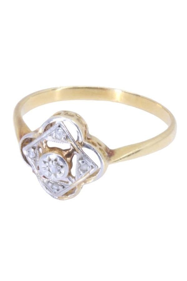 BAGUE DIAMANTS ART-NOUVEAU — vue 6
