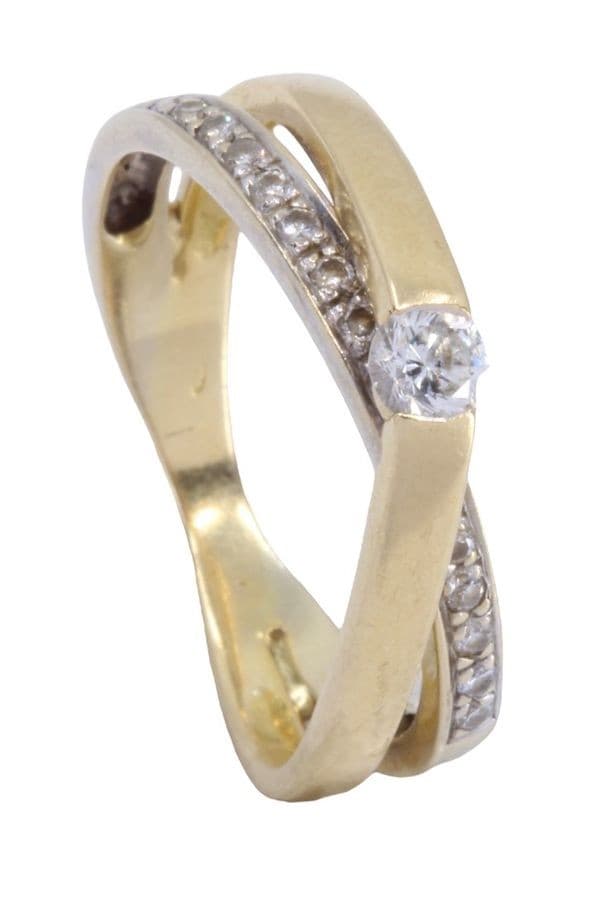 BAGUE ENTRELACÉE DIAMANTS — vue 5
