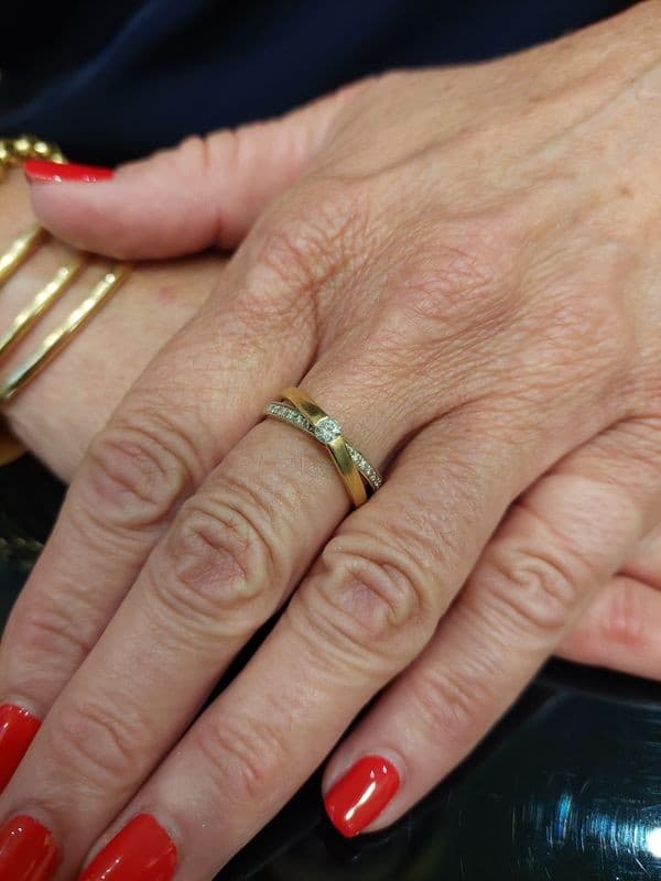 BAGUE ENTRELACÉE DIAMANTS — vue 2