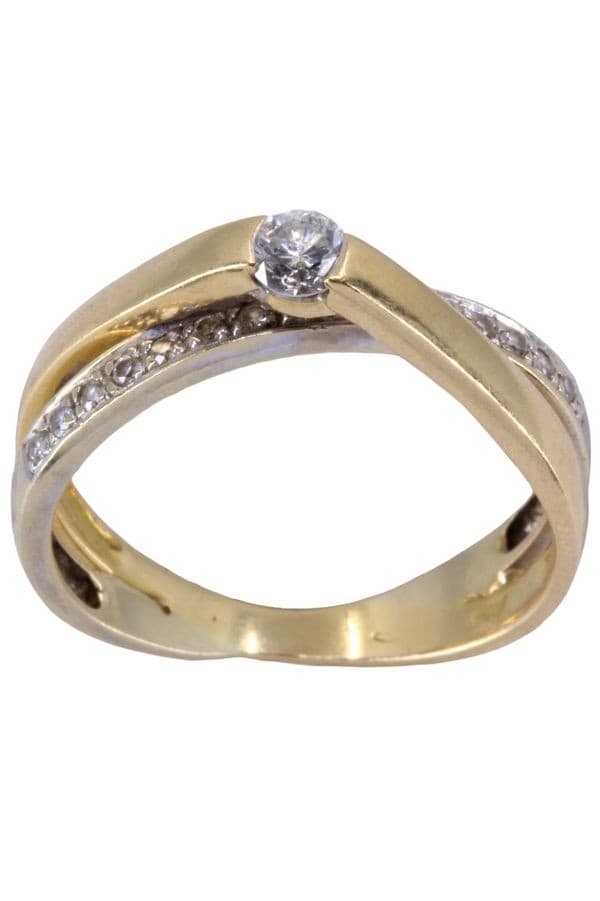 BAGUE ENTRELACÉE DIAMANTS — vue 1