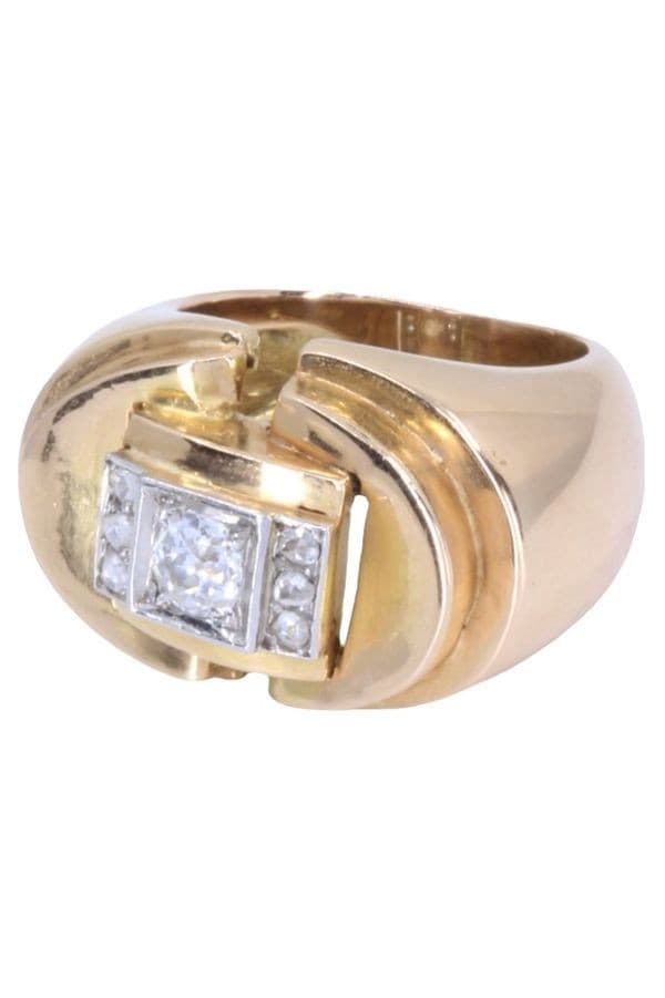 BAGUE TANK DIAMANTS — vue 3