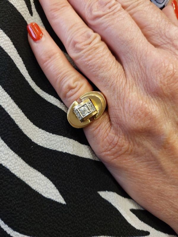 BAGUE TANK DIAMANTS — vue 2