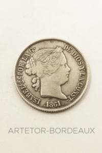 4 réales Isabelle II — vue 1