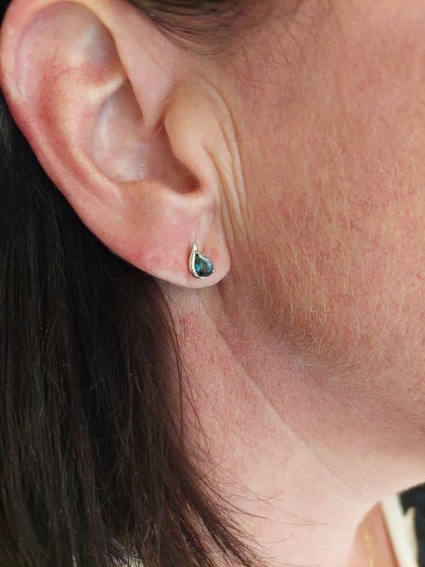 BOUCLES D'OREILLE TOPAZES BLUE LONDON — vue 2