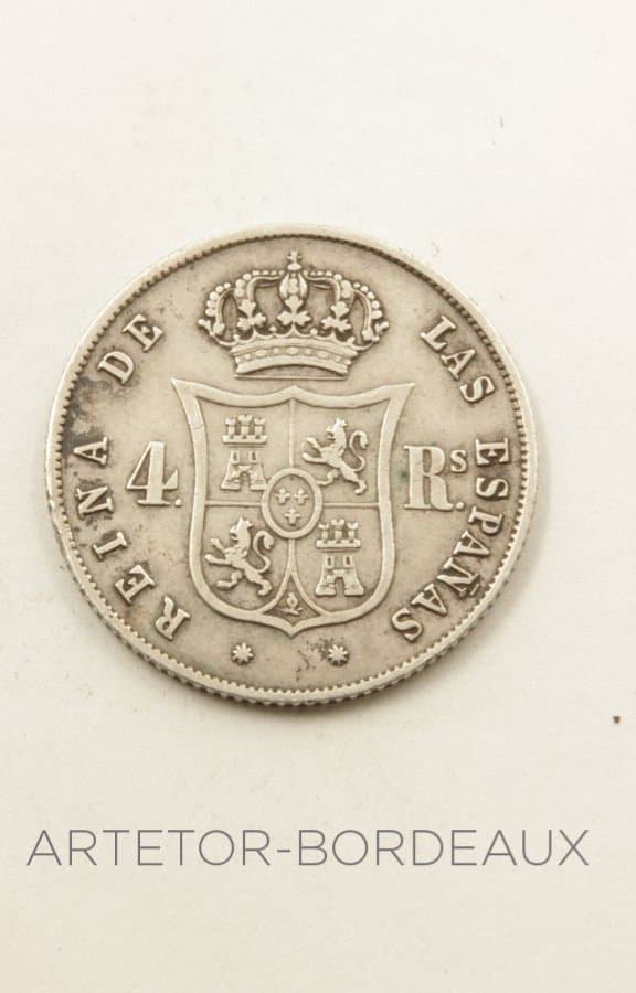 4 réales Isabelle II — vue 2