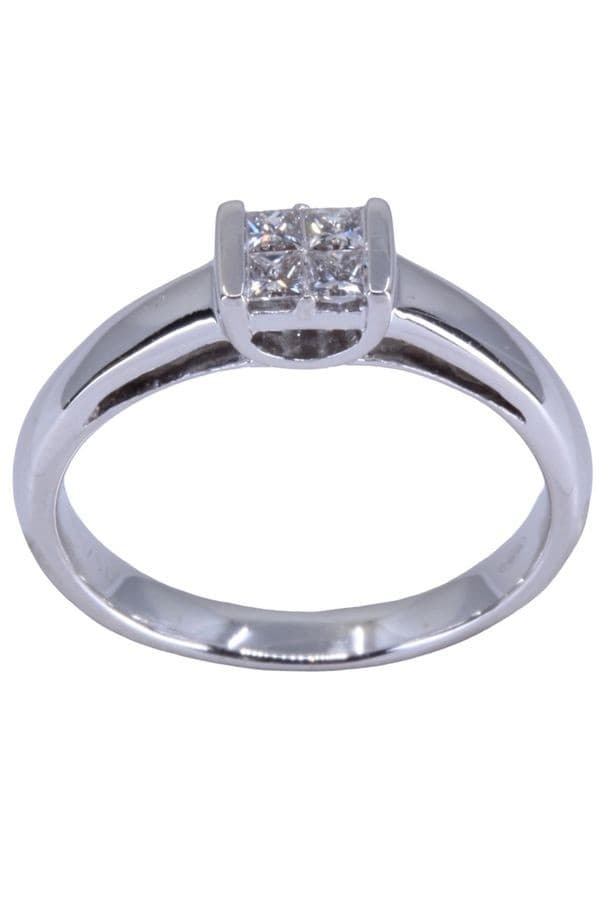 BAGUE STYLE SOLITAIRE DIAMANTS — vue 1