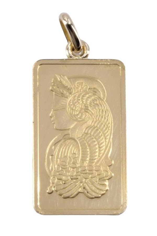 PENDENTIF LINGOTIN 5 GRAMMES "LADY FORTUNA" — vue 3