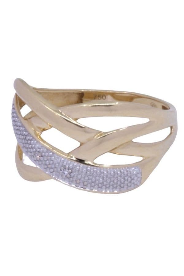 BAGUE ENTRELACÉE DIAMANTS — vue 3