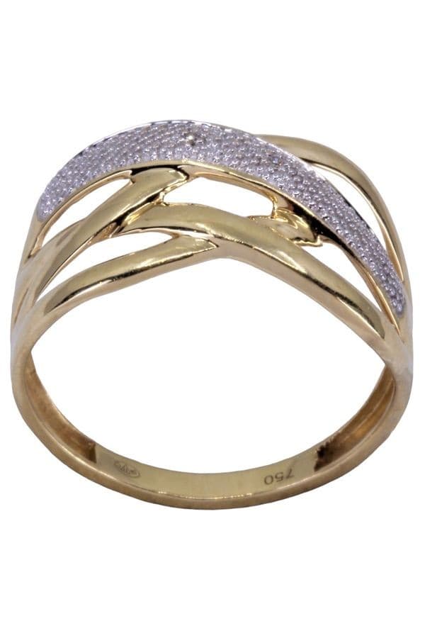 BAGUE ENTRELACÉE DIAMANTS — vue 1