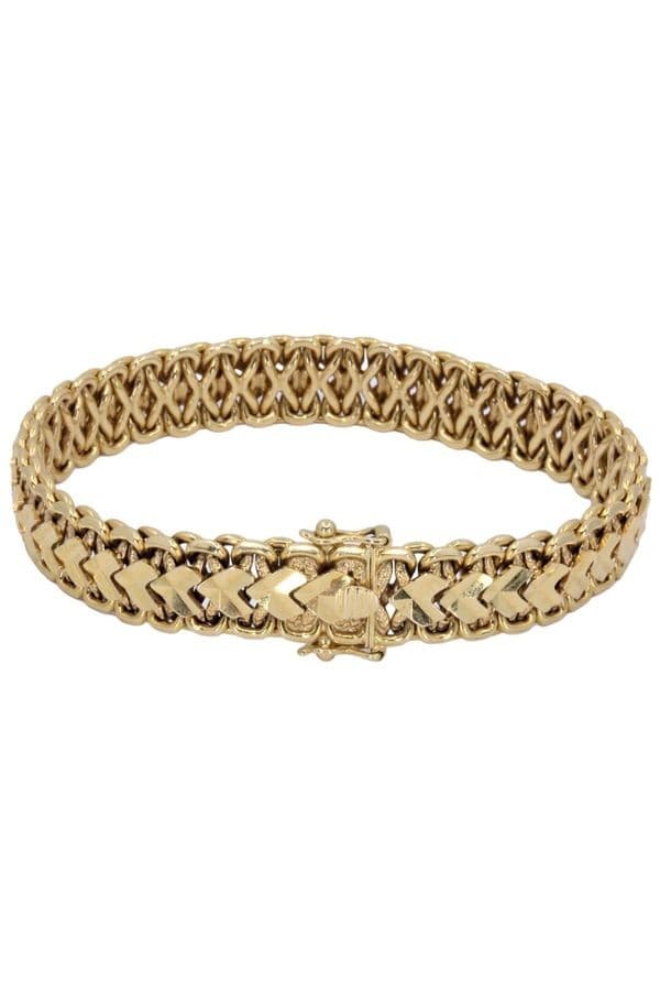 BRACELET MAILLE FANTAISIE PLATE — vue 1
