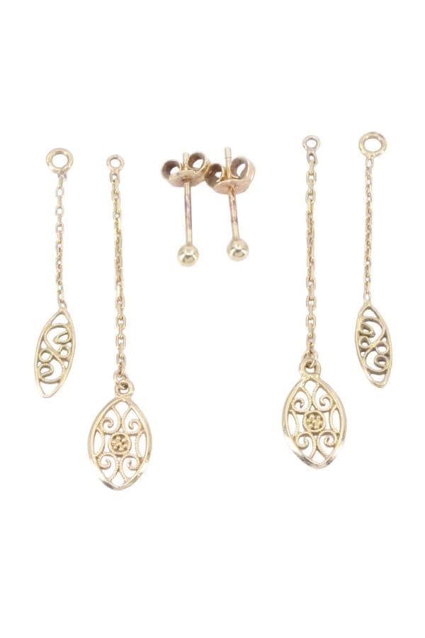 BOUCLES D'OREILLES PENDANTES FILIGRANE — vue 3